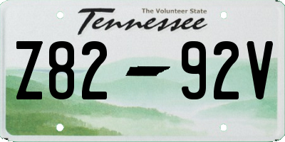 TN license plate Z8292V