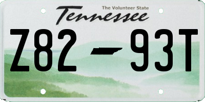 TN license plate Z8293T