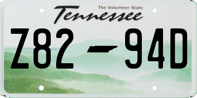 TN license plate Z8294D
