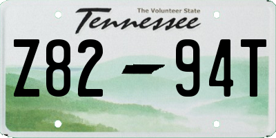 TN license plate Z8294T