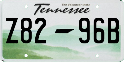 TN license plate Z8296B