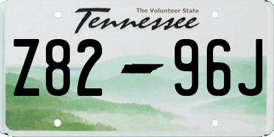 TN license plate Z8296J