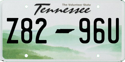TN license plate Z8296U
