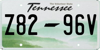 TN license plate Z8296V