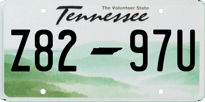 TN license plate Z8297U