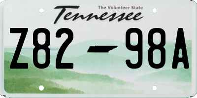 TN license plate Z8298A