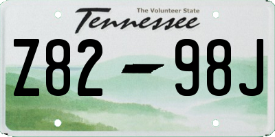 TN license plate Z8298J