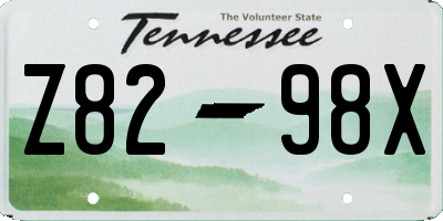 TN license plate Z8298X