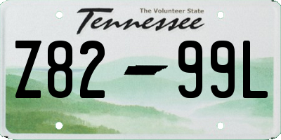 TN license plate Z8299L