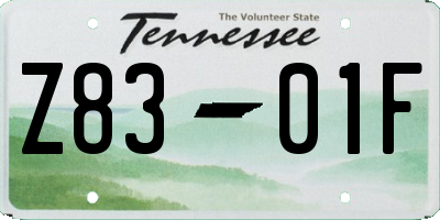 TN license plate Z8301F