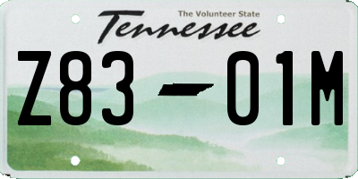 TN license plate Z8301M