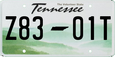 TN license plate Z8301T