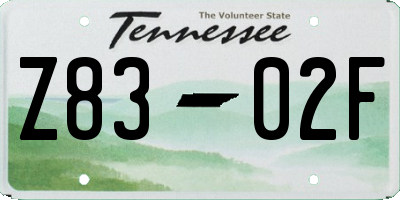 TN license plate Z8302F