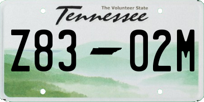 TN license plate Z8302M
