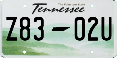 TN license plate Z8302U