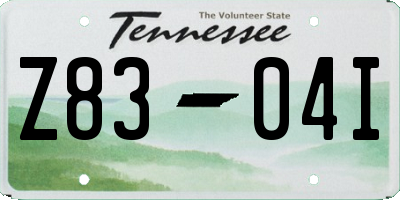 TN license plate Z8304I