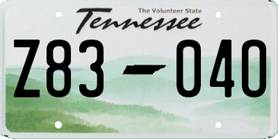 TN license plate Z8304O