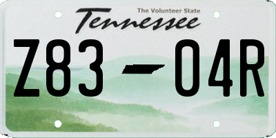 TN license plate Z8304R