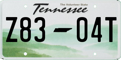 TN license plate Z8304T
