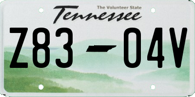 TN license plate Z8304V