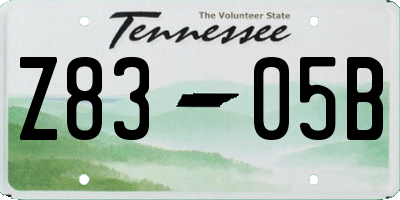 TN license plate Z8305B
