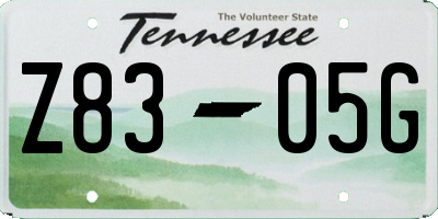 TN license plate Z8305G