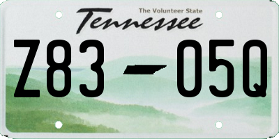 TN license plate Z8305Q