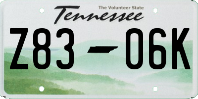 TN license plate Z8306K