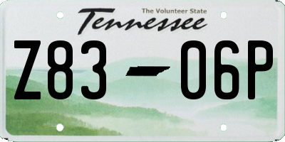 TN license plate Z8306P
