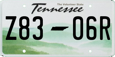 TN license plate Z8306R