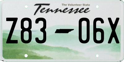 TN license plate Z8306X