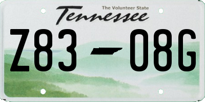 TN license plate Z8308G