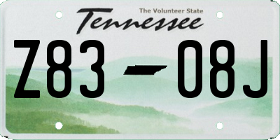 TN license plate Z8308J