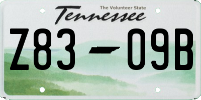 TN license plate Z8309B