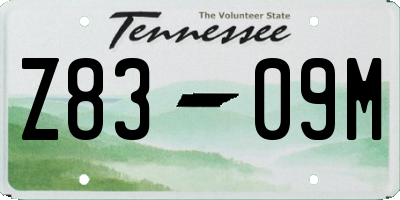 TN license plate Z8309M