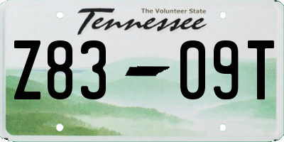 TN license plate Z8309T