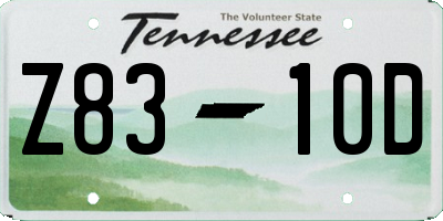 TN license plate Z8310D