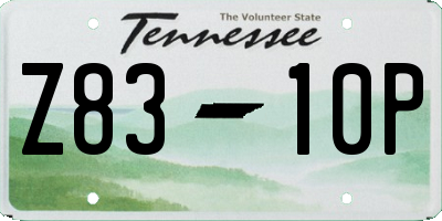 TN license plate Z8310P
