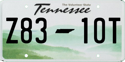 TN license plate Z8310T