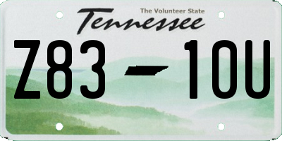 TN license plate Z8310U