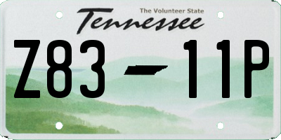 TN license plate Z8311P