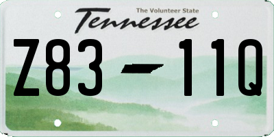 TN license plate Z8311Q