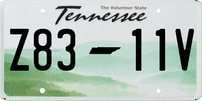 TN license plate Z8311V