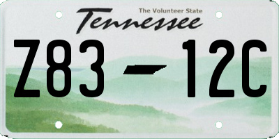 TN license plate Z8312C