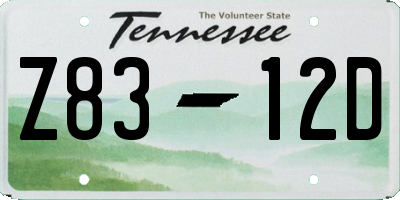 TN license plate Z8312D