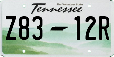 TN license plate Z8312R