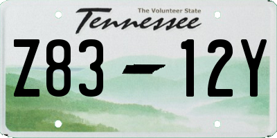 TN license plate Z8312Y