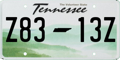 TN license plate Z8313Z