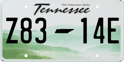 TN license plate Z8314E