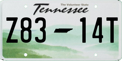 TN license plate Z8314T